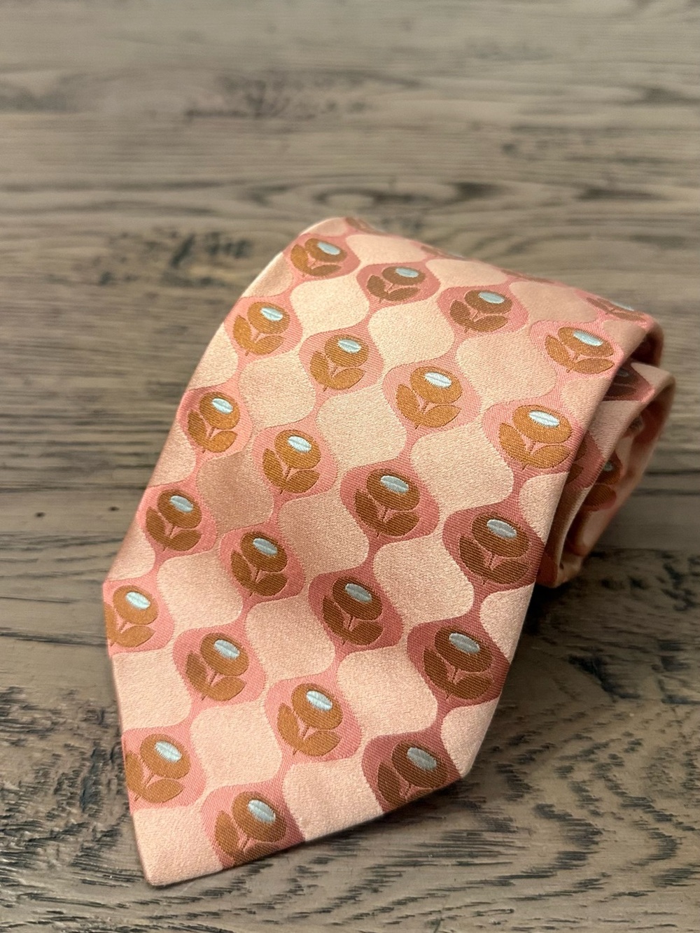 Ted Baker London Peach and Coral Floral Silk Tie